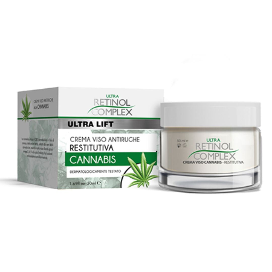 CREMA VISO ANTIRUGHE RESTITUTIVA  - Con cannabis