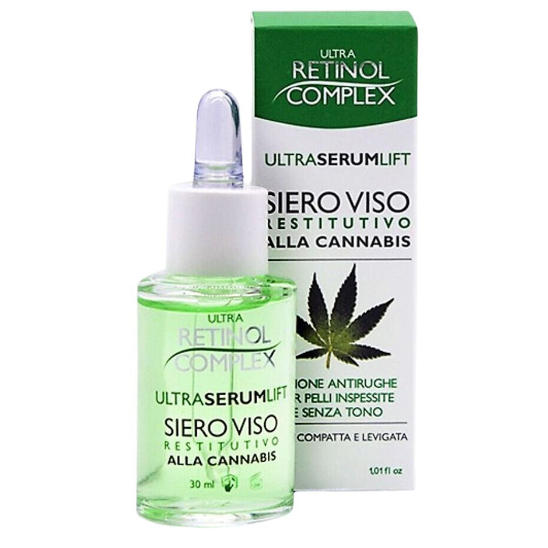 SIERO VISO ALLA CANNABIS - antirughe per pelli inspessite e senza tono
