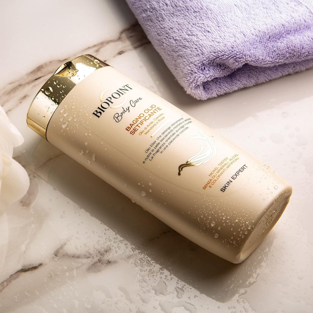BIOPOINT BAGNO OLIO SETIFICANTE - Con olio di Amia , Camelia , Mandorla e Rosa 400ml