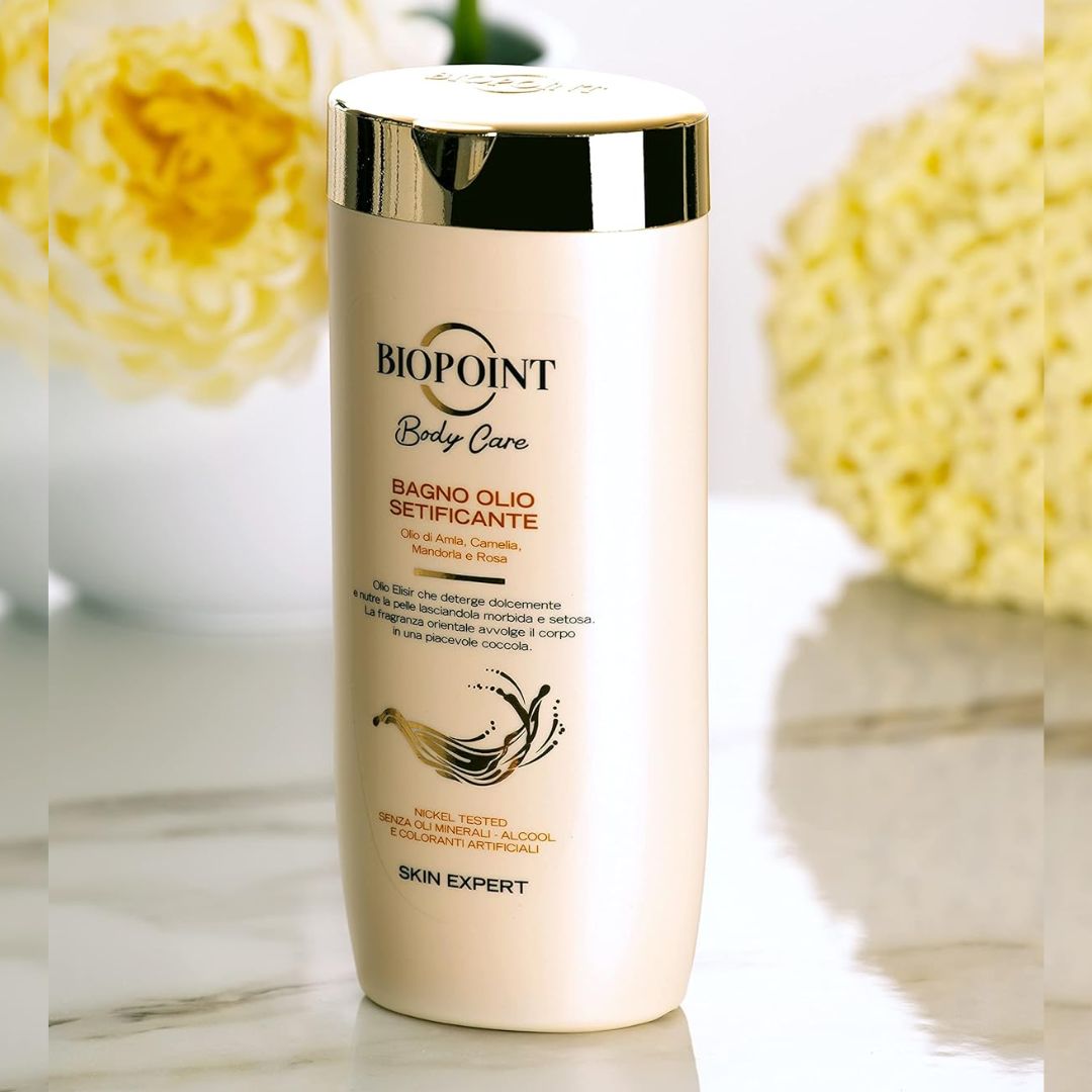 BIOPOINT BAGNO OLIO SETIFICANTE - Con olio di Amia , Camelia , Mandorla e Rosa 400ml