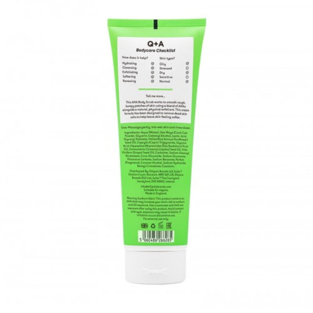 Q+A AHA EXFOLIATOR - Scrub corpo esfoliante agli Acidi Alfa-Idrossiacidi 250ml
