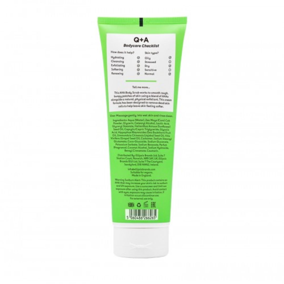 Q+A AHA EXFOLIATOR - Scrub corpo esfoliante agli Acidi Alfa-Idrossiacidi 250ml