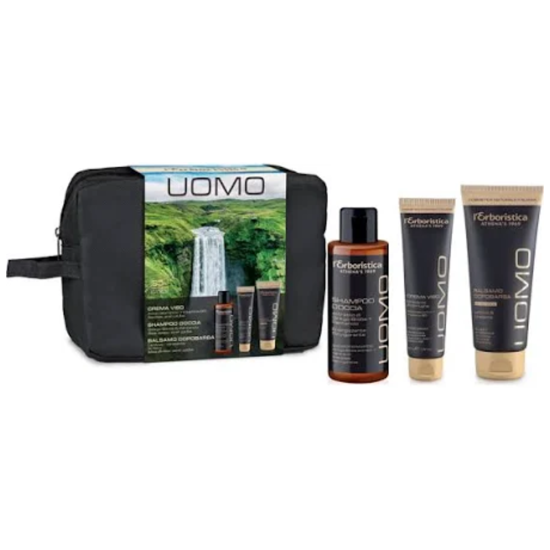 UOMO L' ERBORISTICA - Travel-Gift Set Beauty Viso-Corpo con Pochette