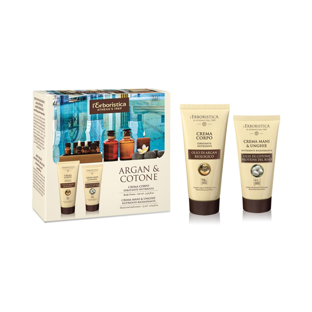 ARGAN E COTONE - Travel-Gift Set Creme Corpo e Mani