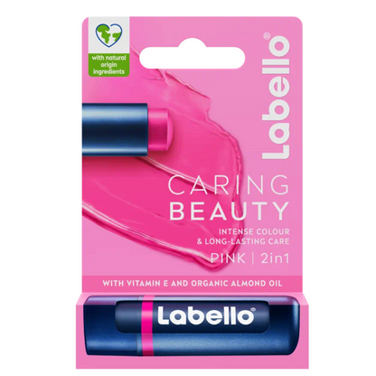 CARING BEAUTY - Balsamo labbra Pink 2 in 1