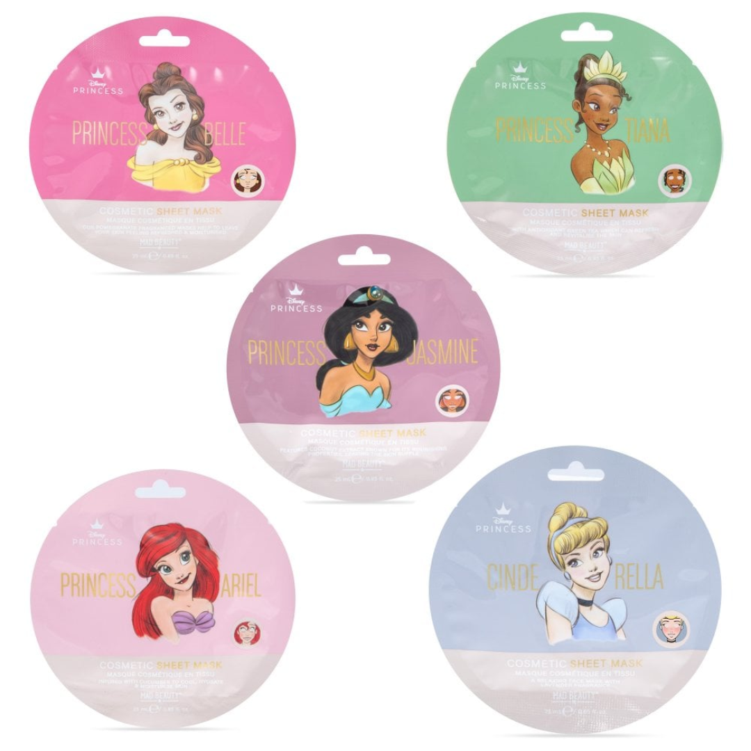 Disney - Collezione di Maschera Viso In Tessuto  PRINCIPESSE da 5pz