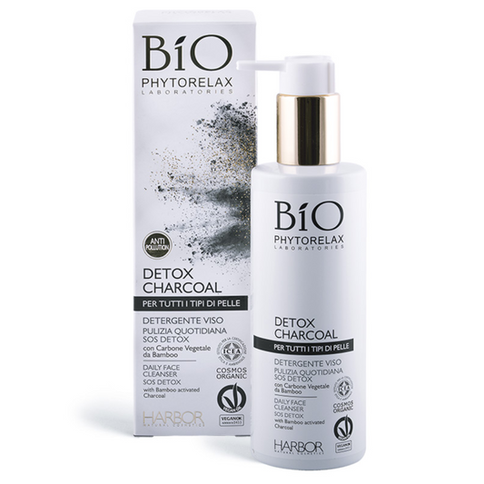 PHYTORELAX - DETERGENTE VISO PULIZIA QUOTIDIANA SOS DETOX con Carbone Vegetale da Bamboo