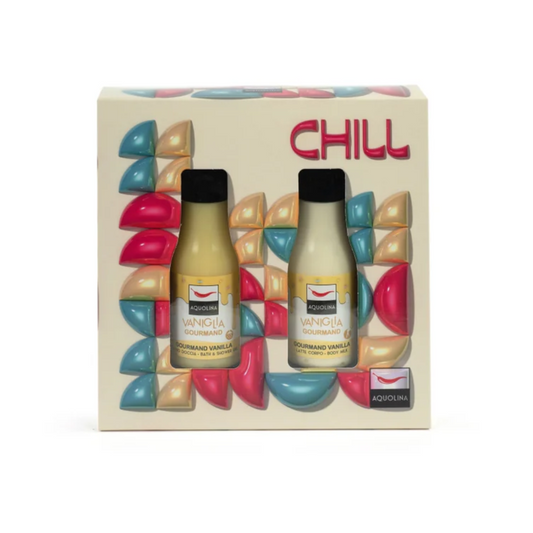 AQUOLINA - Chill - vaniglia gourmand bagno doccia 125 ml + latte corpo 125 ml