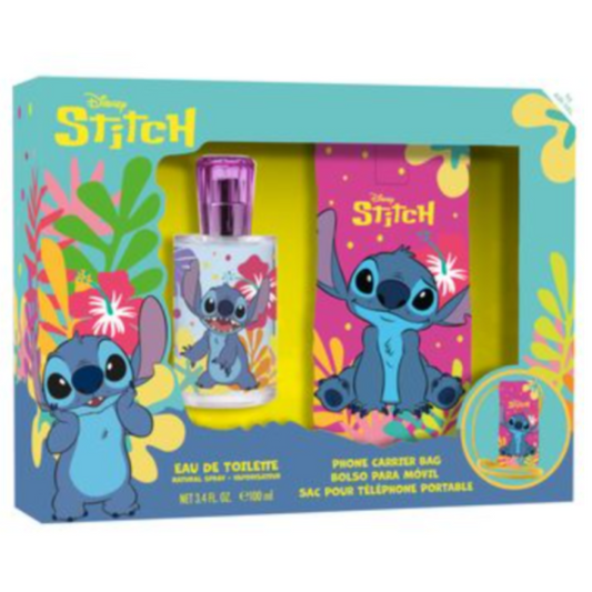 Disney Stitch - Cofanetto Eau De Toilette 100 Ml + Borsa Per Cellulare