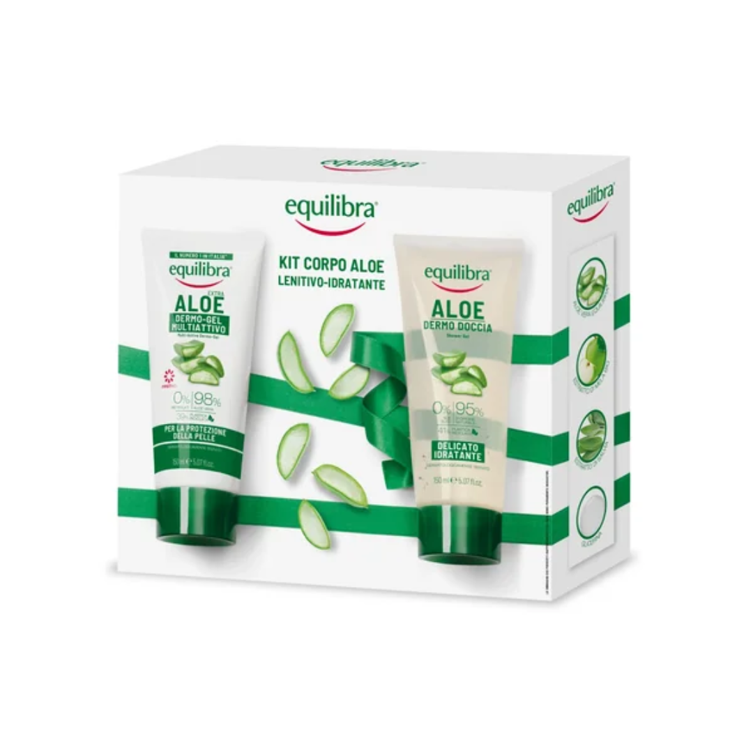 EQUILIBRA KIT ALOE - Dermo Gel 150 ml + Dermo Doccia 150 ml