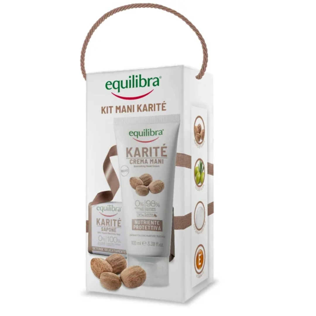 EQUILIBRA KIT MANI -Kit KARITE' mani ad azione levigante e idratante