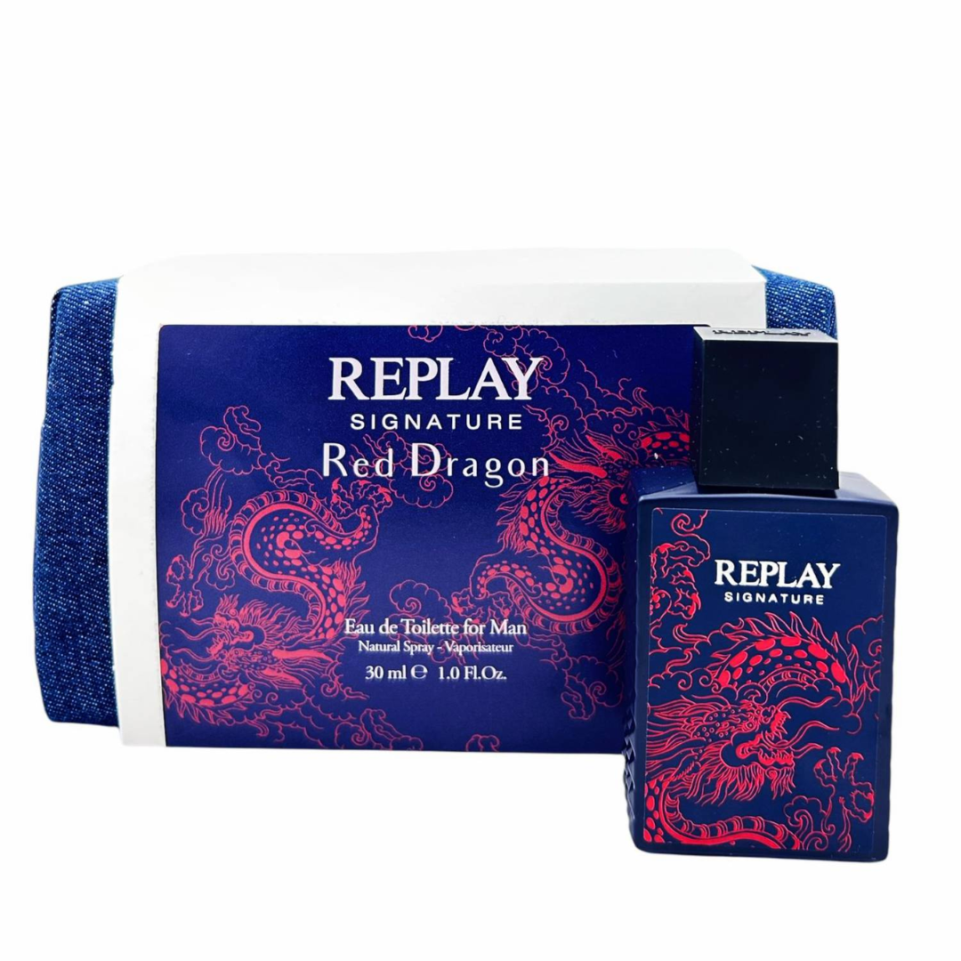 REPLAY - Set Regalo Red Dragon Profumo Edt Spray 100 ml Con Pochette