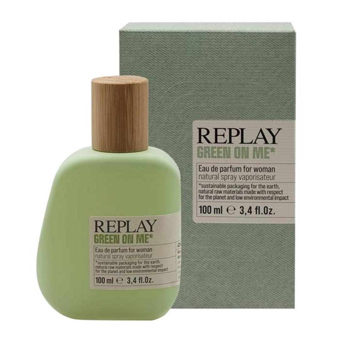 REPLAY - Set Regalo DONNA GREEN ON ME  PARFUM Spray 100 ml Con Pochette