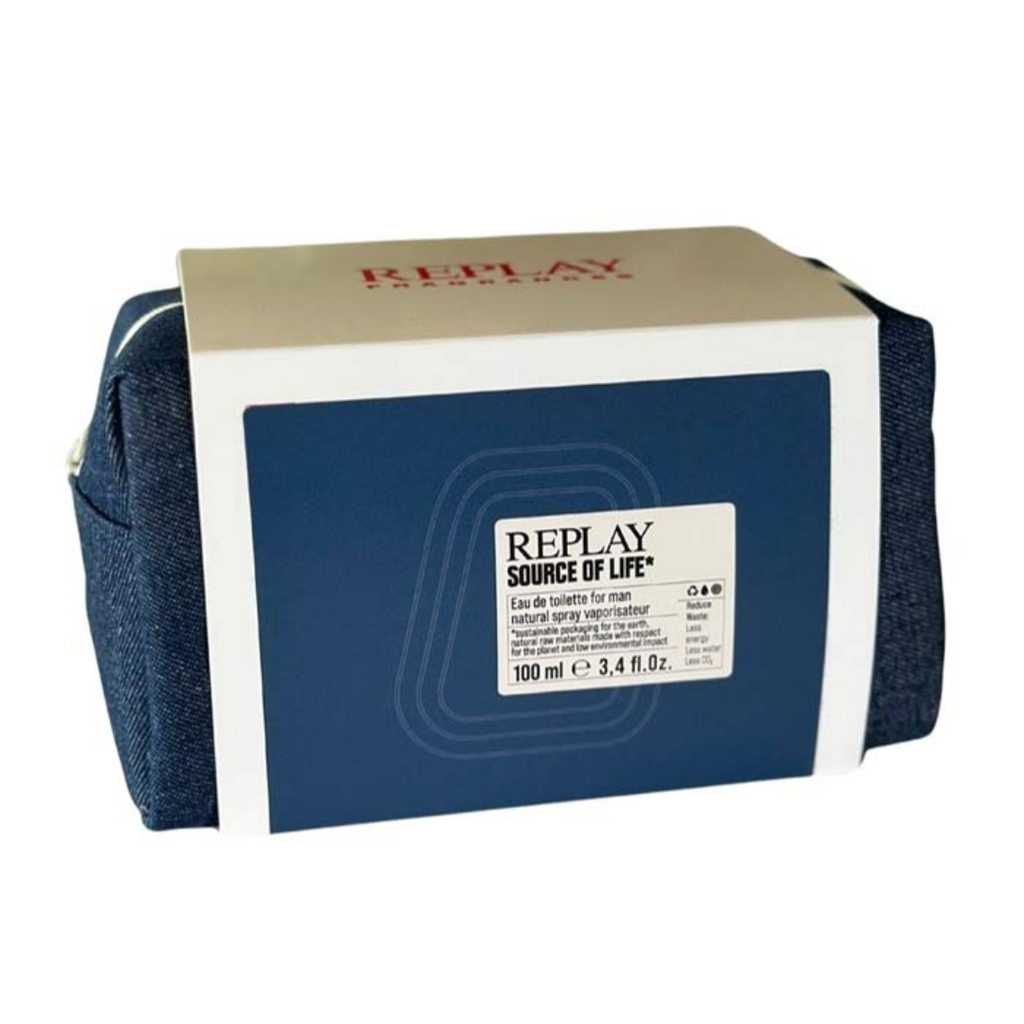 REPLAY SOURCE OF LIFE - Set Regalo Uomo EDT 100ml + Pochette
