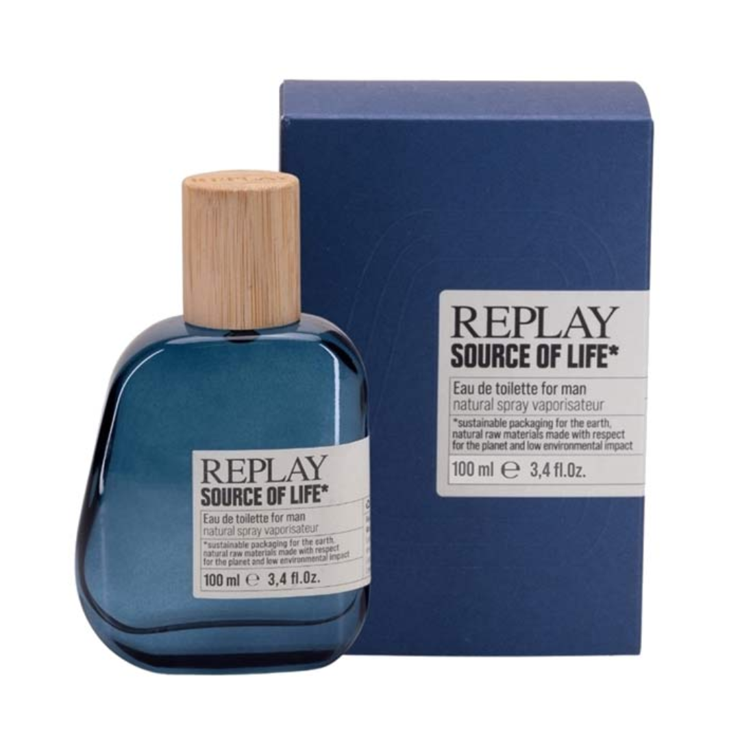 REPLAY SOURCE OF LIFE - Set Regalo Uomo EDT 100ml + Pochette