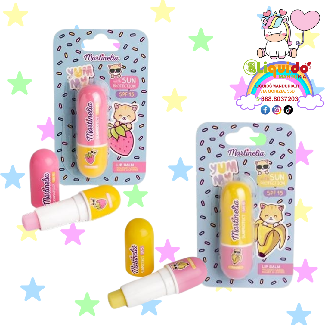 Martinelia- balsamo labbra per bambini con protezione solare SPF 15