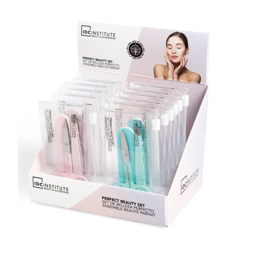 IDC Institute Beauty Set: Lima per unghie + Forbici + Pinzette