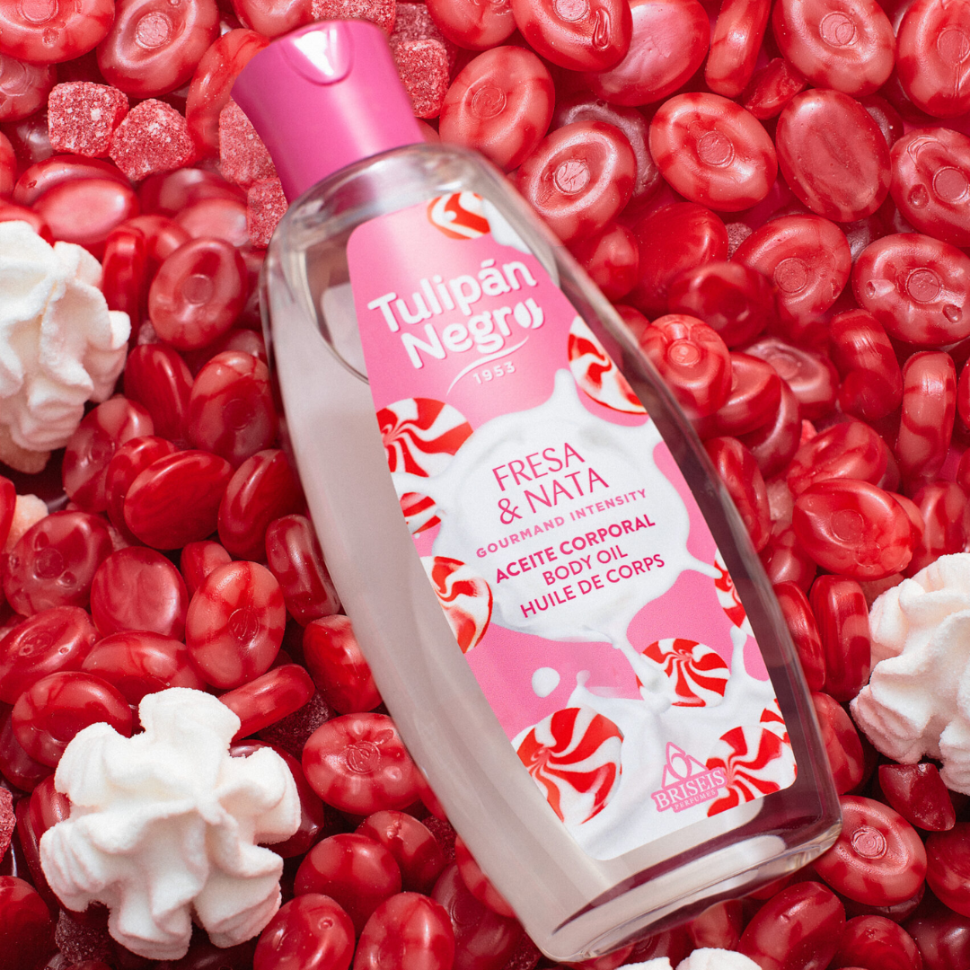 Olio per il corpo alla fragola e alla crema di Tulipano Nero 200 ml