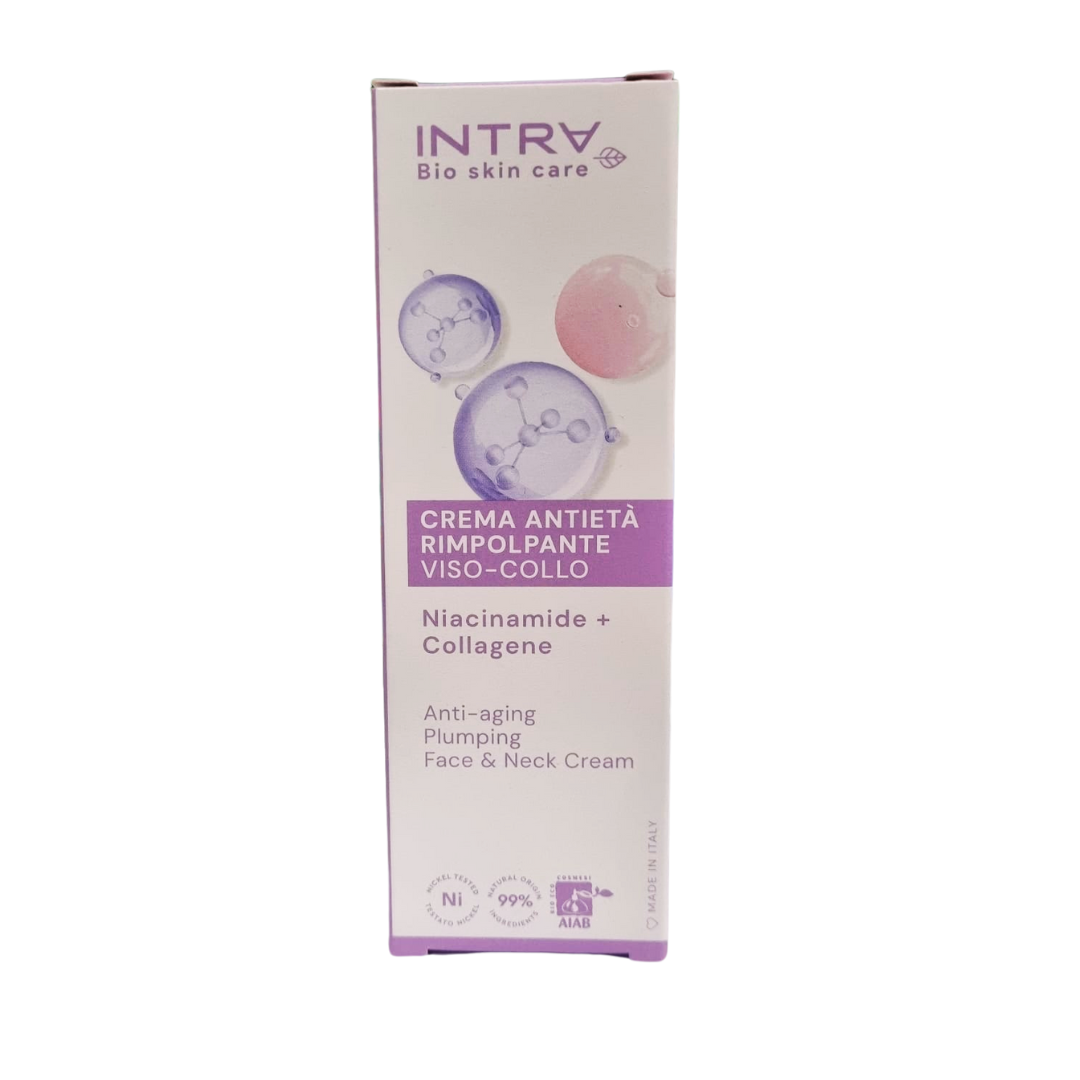 INTRA - crema viso rimpolpante antietà niacinamide + collagene