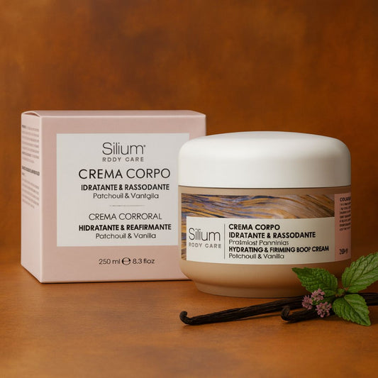 SILIUM Body Care | PATCHOULI & VANIGLIA – Crema Corpo Idratante e Rassodante 250 ml
