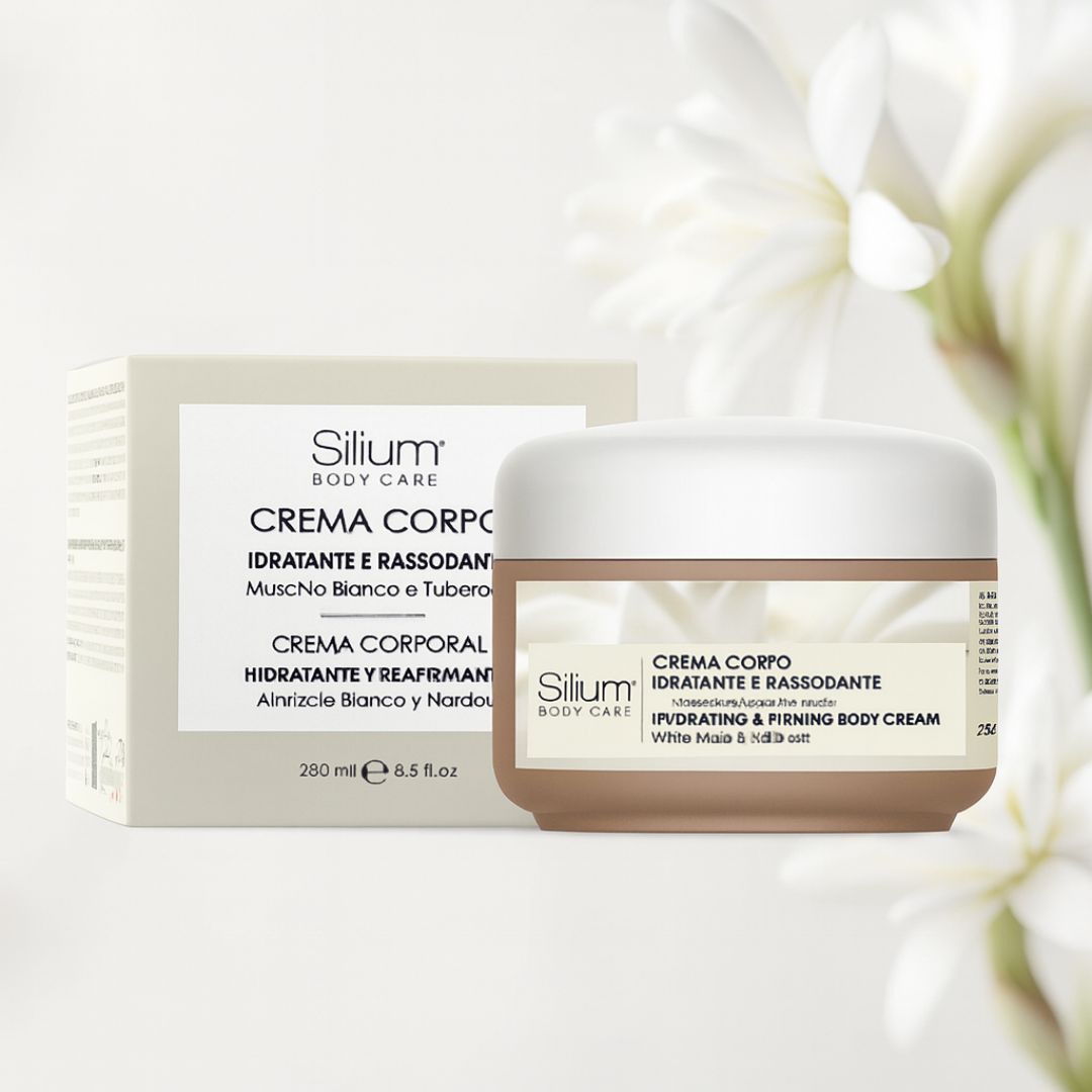 SILIUM Body Care | MUSCHIO BIANCO & TUBEROSA – Crema Corpo Idratante e Rassodante 250 ml