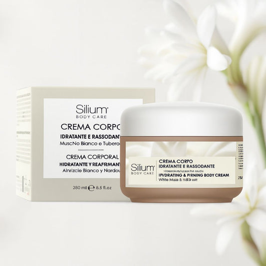 SILIUM Body Care | MUSCHIO BIANCO & TUBEROSA – Crema Corpo Idratante e Rassodante 250 ml