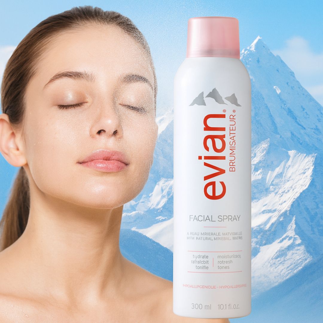 EVIAN Brumisateur – Spray Viso Multifunzione Idratante & Rinfrescante 300 ml