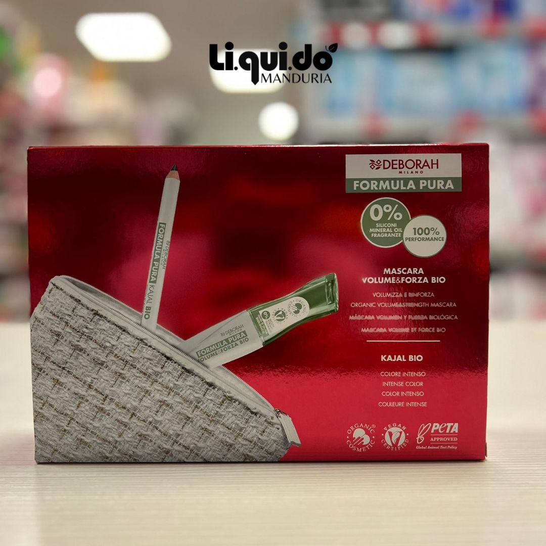 DEBORAH MILANO POCHETTE FORMULA PURA 03 | Mascara Volume & Forza Bio + Matita Kajal Bio