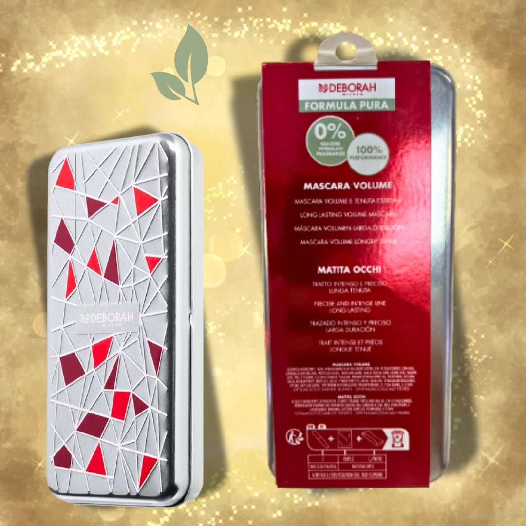 DEBORAH MILANO KIT LATTA FORMULA PURA | Mascara Volume Nero + Matita Occhi Nera Formula Pura