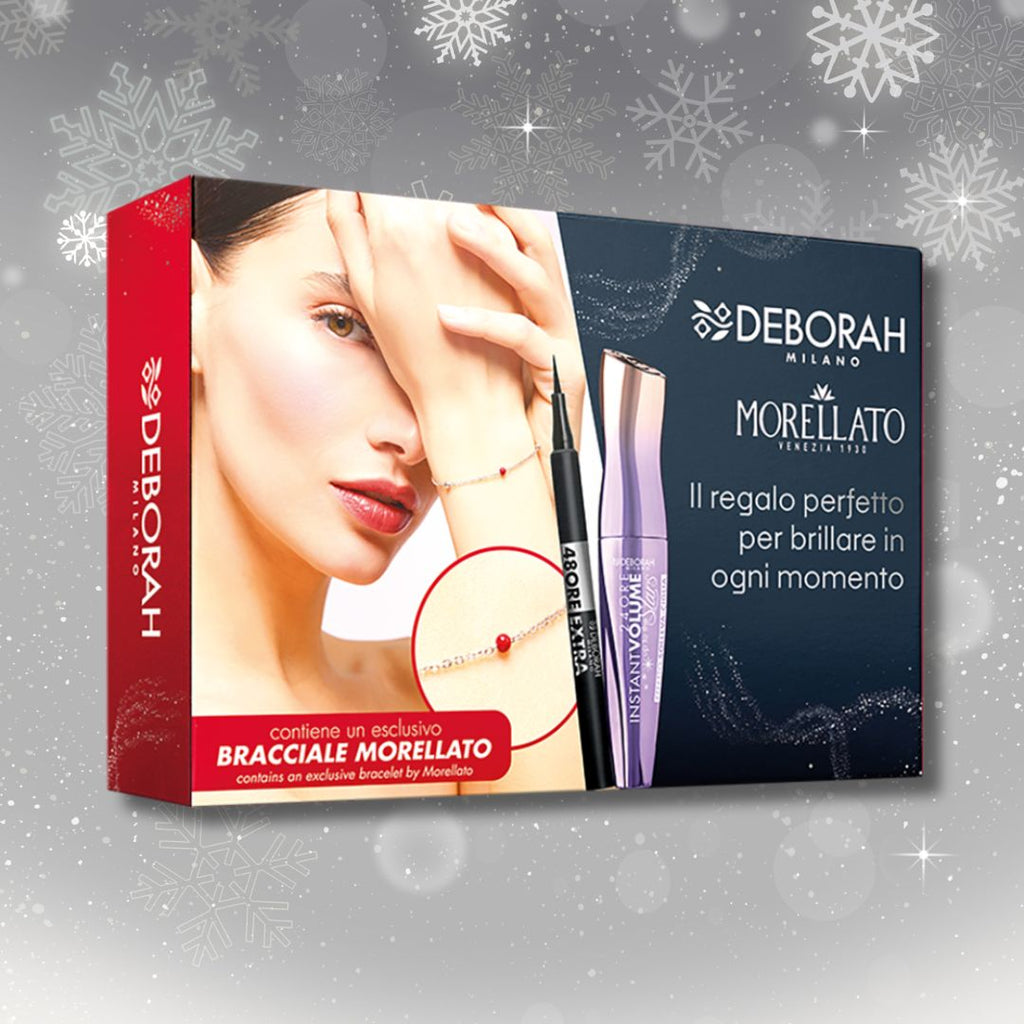 DEBORAH MILANO KIT MORELLATO 06 | Mascara 24H InstantVolume Up To The Stars + Eyeliner 24H ExtraWaterproof + Bracciale Morellato