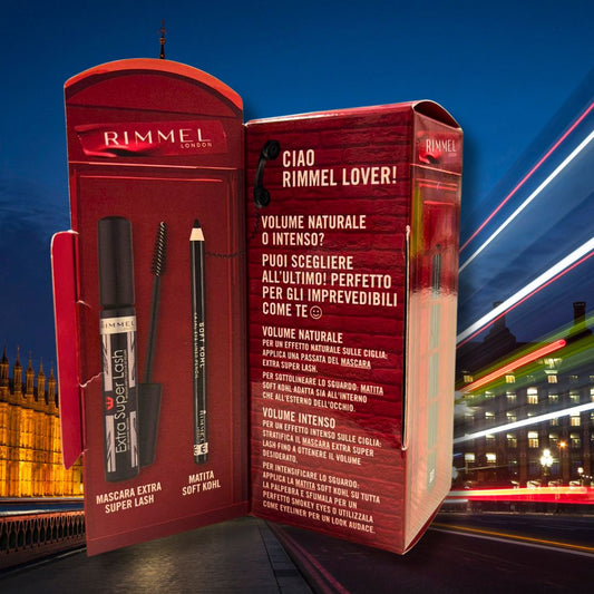 RIMMEL LONDON BEAUTY CALL | L’Imprevedibile – Set Mascara Extra Super Lash & Matita Soft Kohl