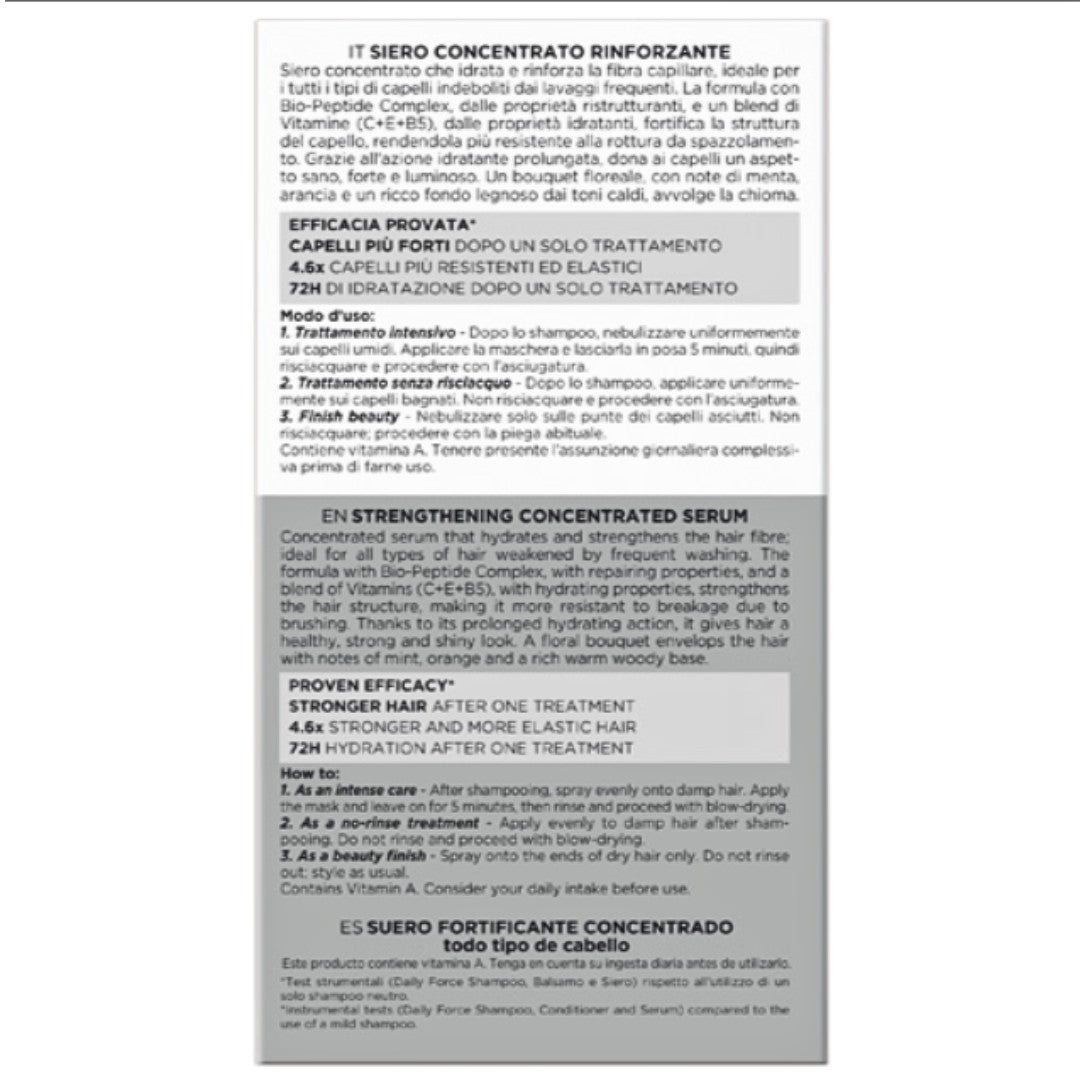 BIPOINT DAILY FORCE – Siero Concentrato Rinforzante, Vitamine C+E+B5 100ml