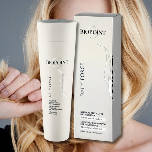BIPOINT DAILY FORCE – Shampoo Rinforzante Uso Frequente| Capelli Forti, Luminosi e Setosi 200ml