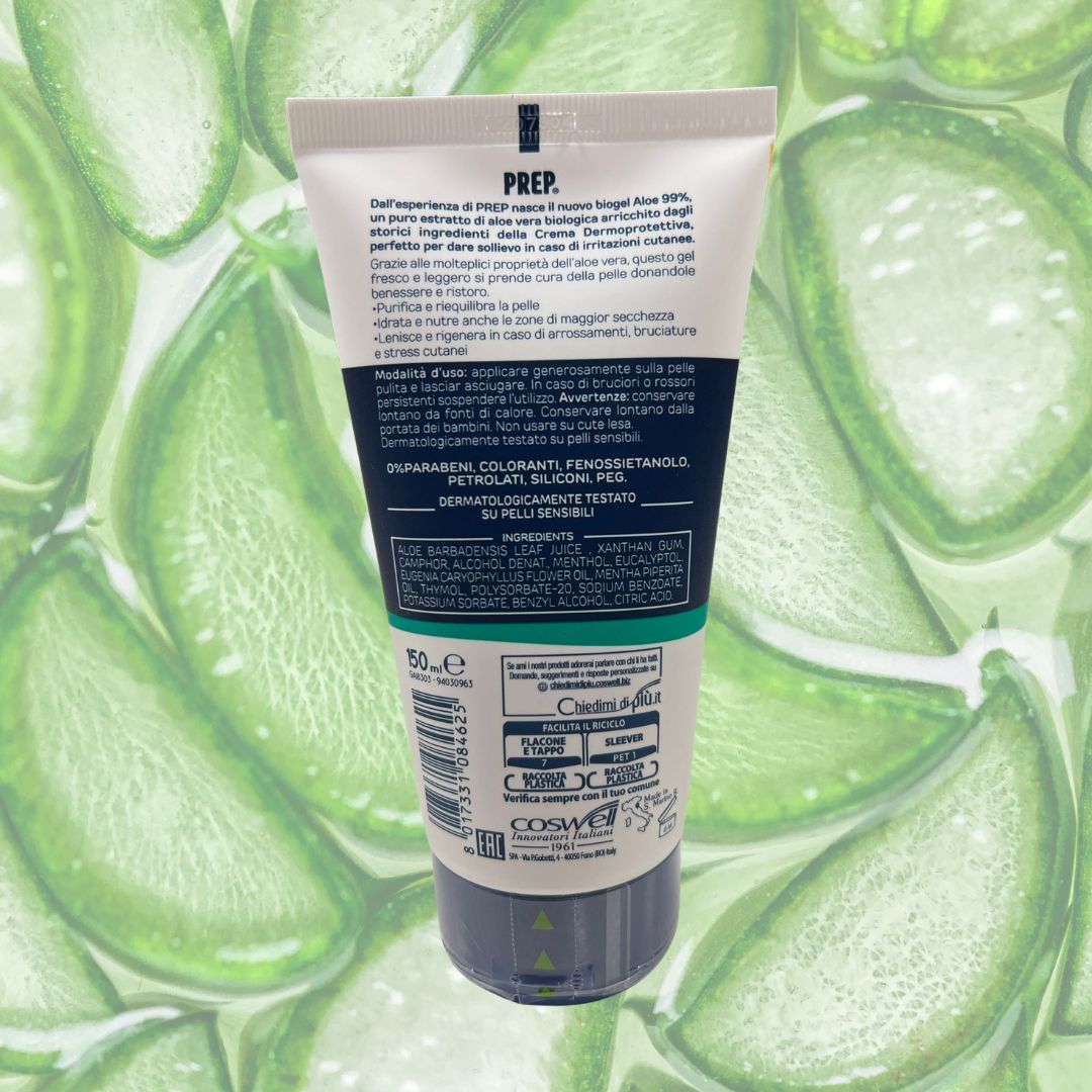 PREP BIOGEL ALOE VERA 99% - Gel Lenitivo Idratante Dermoprotettiva 150ml