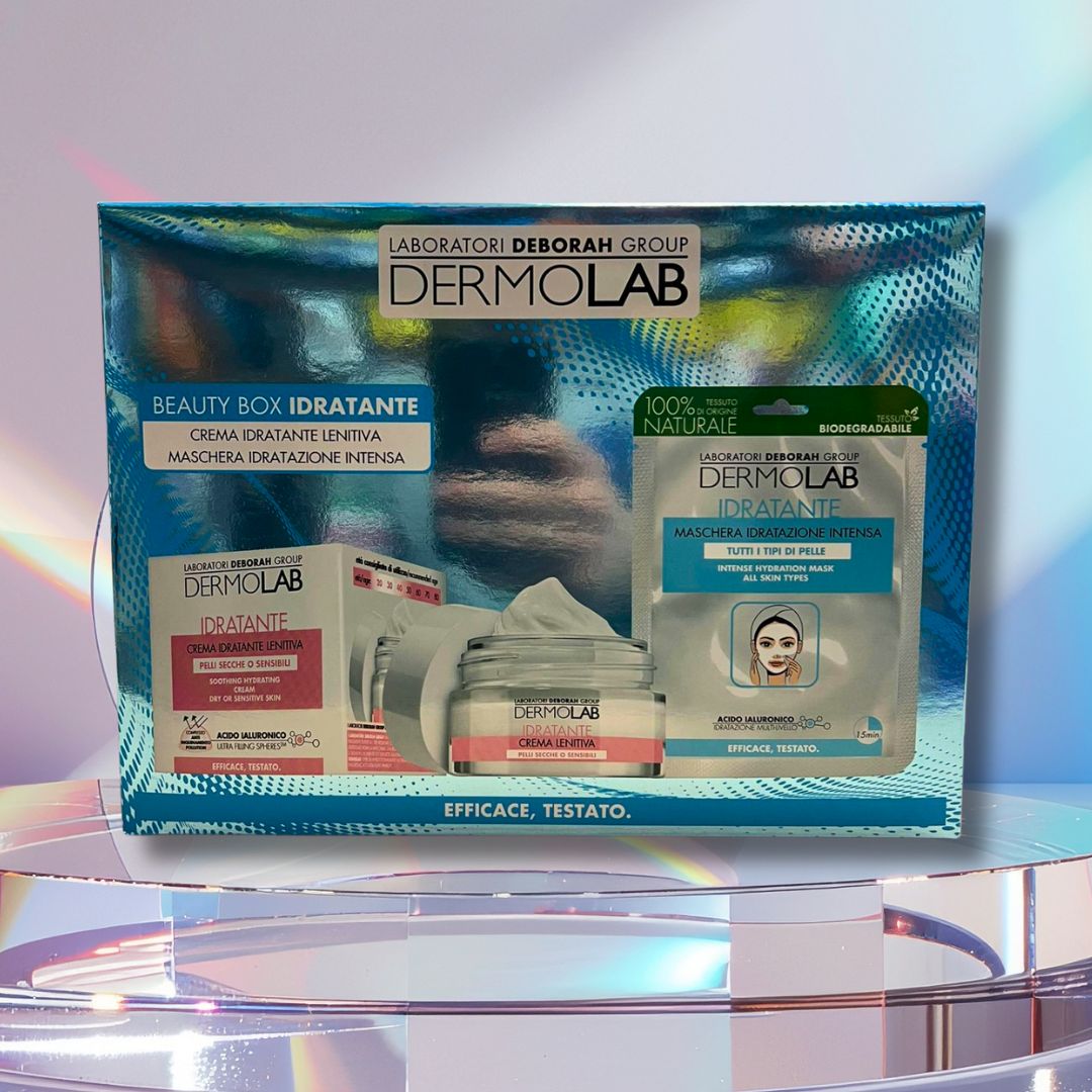 DERMOLAB BEAUTY BOX IDRATANTE| Crema Viso Idratante Lenitiva + Maschera Idratazione Intensa