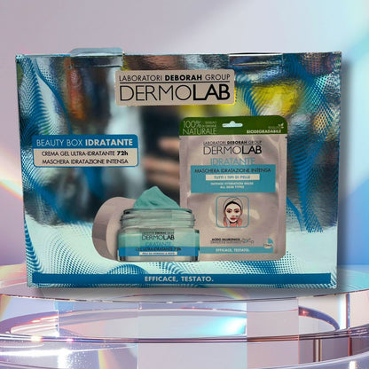 DERMOLAB BEAUTY BOX IDRATANTE | Gel Viso Ultra Idratante 72h + Maschera Idratazione Intensa