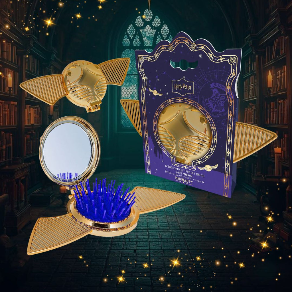 HARRY POTTER BOCCINO D'ORO – Spazzola per Capelli Pop-Up con Specchio