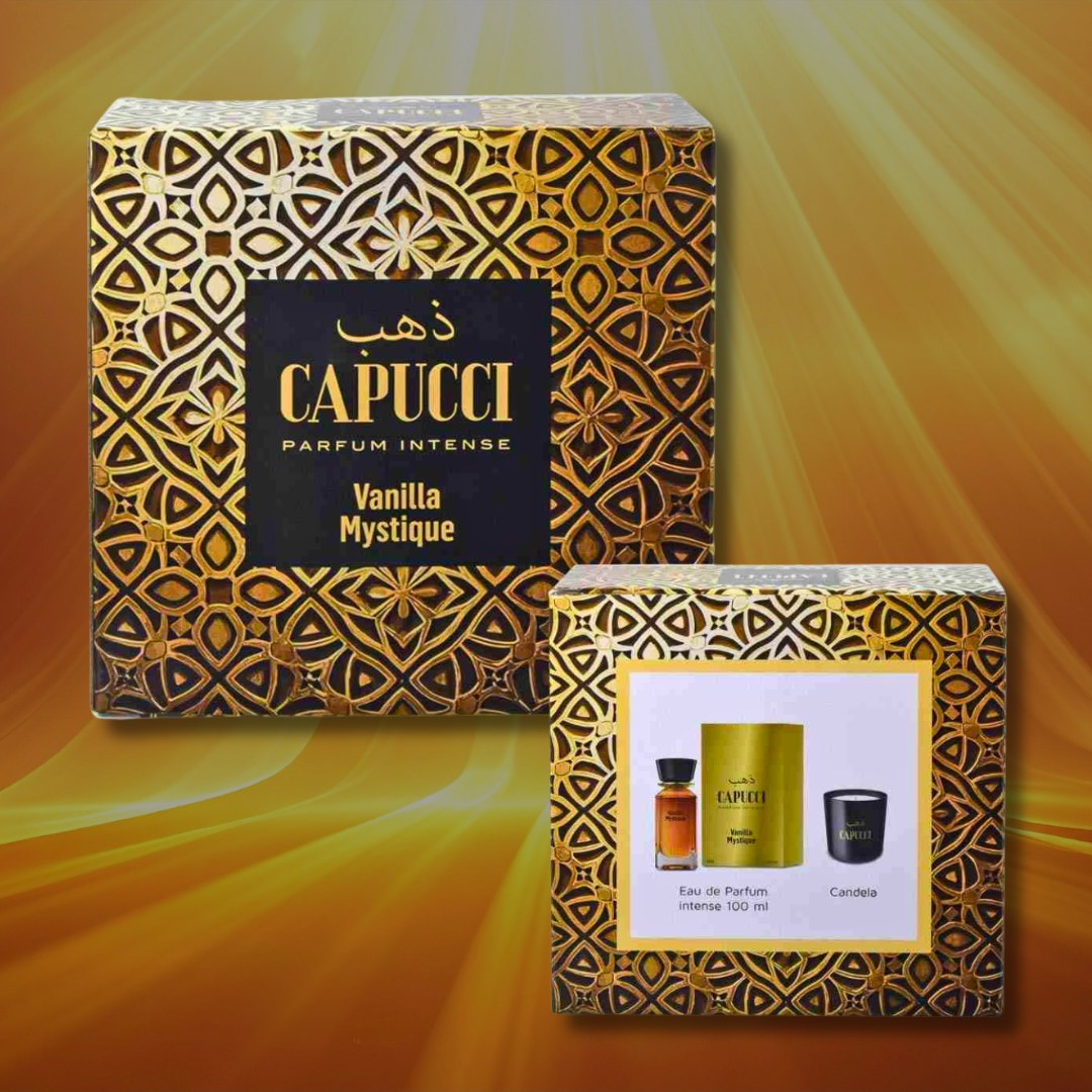CAPUCCI COFANETTO VANILLA MYSTIQUE - ARABIAN Parfum Intense Unisex 100ml + Candela Profumata Omaggio