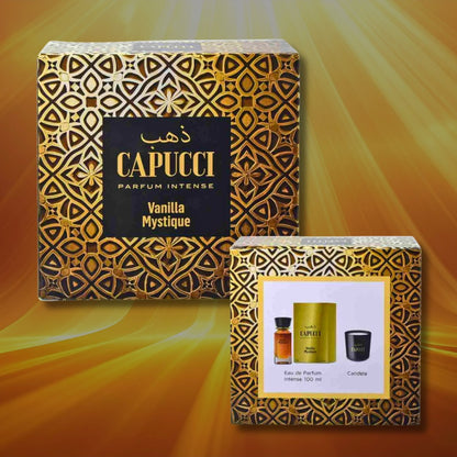 CAPUCCI COFANETTO VANILLA MYSTIQUE - ARABIAN Parfum Intense Unisex 100ml + Candela Profumata Omaggio