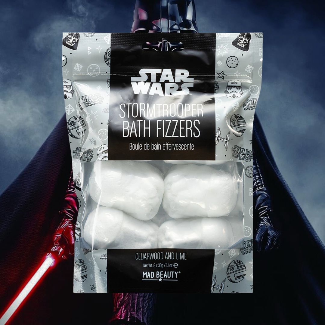 STAR WARS STORMTROOPER – 6 Bombe da Bagno Effervescenti, Legno di Cedro & Lime