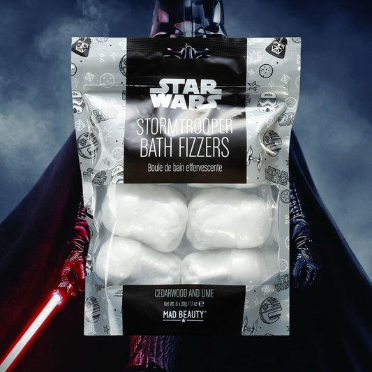 STAR WARS STORMTROOPER – 6 Bombe da Bagno Effervescenti, Legno di Cedro & Lime