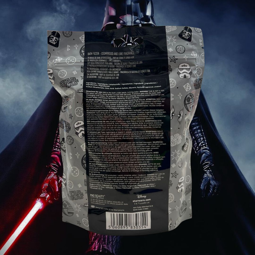 STAR WARS STORMTROOPER – 6 Bombe da Bagno Effervescenti, Legno di Cedro & Lime