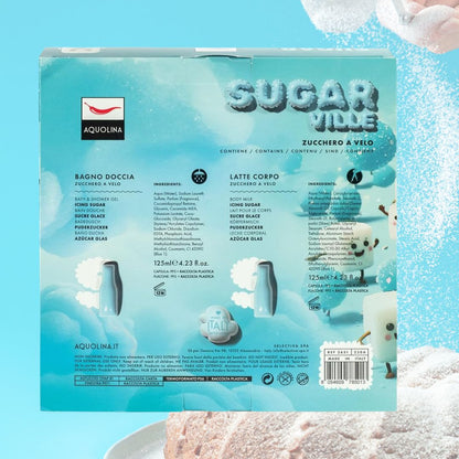 AQUOLINA ZUCCHERO A VELO - Cofanetto Sugar Ville | Bagno Doccia 125ml + Latte Corpo 125ml