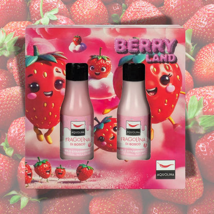 AQUOLINA FRAGOLINA DI BOSCO - Cofanetto Berry Land | Bagno Doccia 125ml + Latte Corpo 125ml