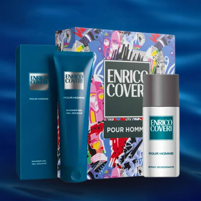 ENRICO COVERI COFANETTO Contemporary pour Homme | Shower Gel 300ml + Deodorant Spray 150ml