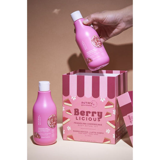 INTRA GOURMAND FRAGOLINA CHEESECAKE | Ritual Body Kit - BagnoDoccia 250ml + LatteCorpo 250ml
