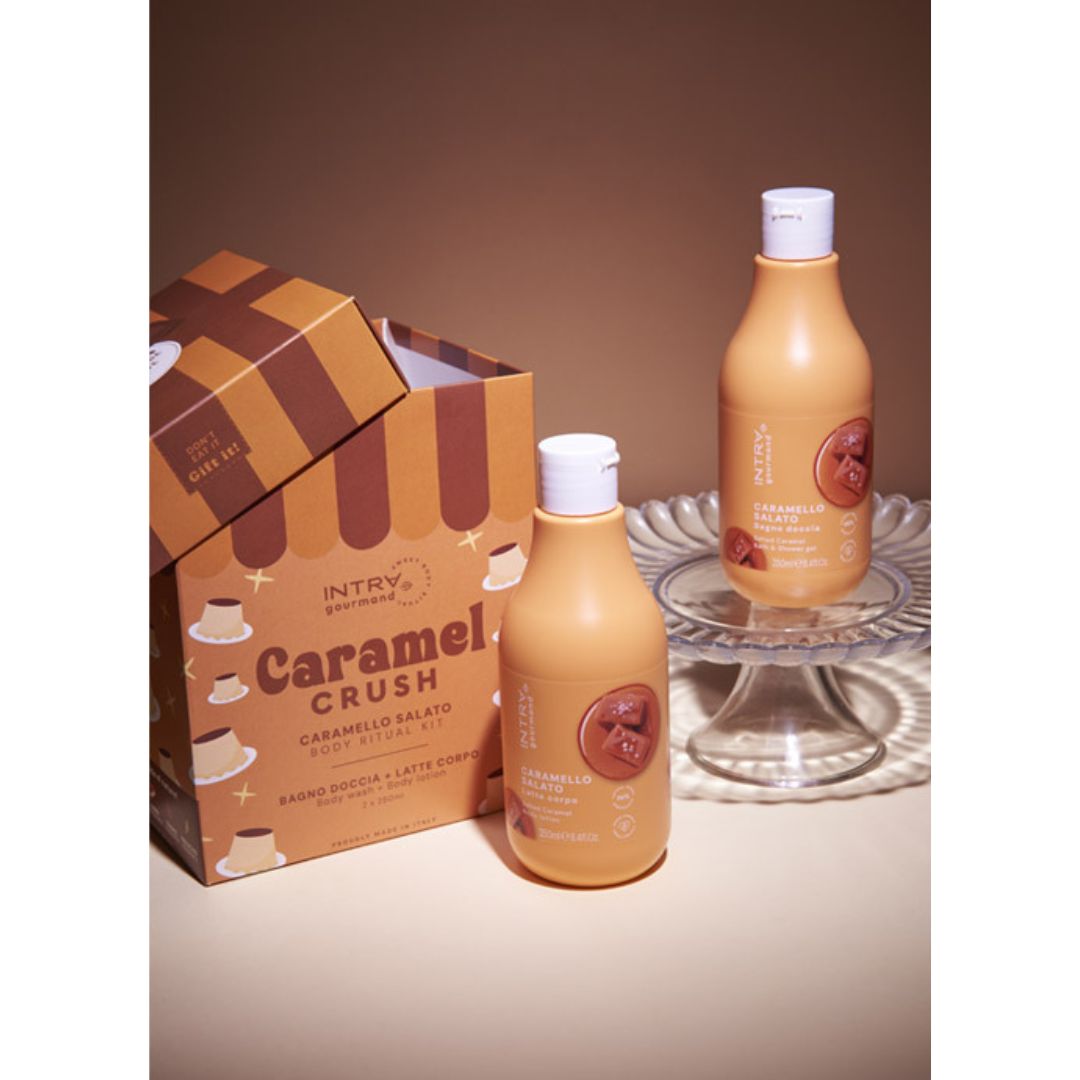 INTRA GOURMAND CARAMELLO SALATO | Ritual Body Kit - BagnoDoccia 250ml + LatteCorpo 250ml