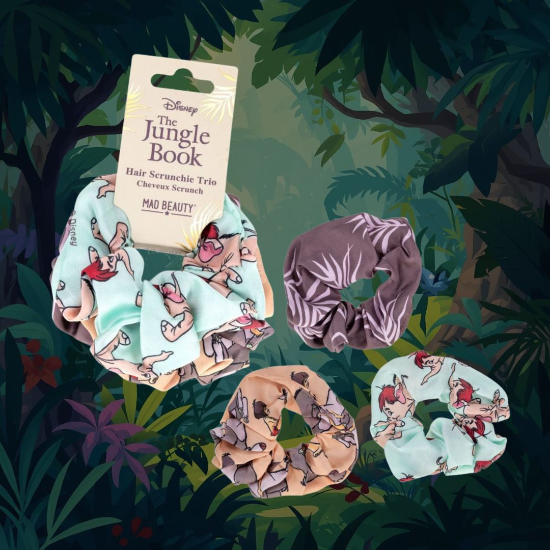 DISNEY IL LIBRO DELLA GIUNGLA - Set 3 Scrunchies per Capelli
