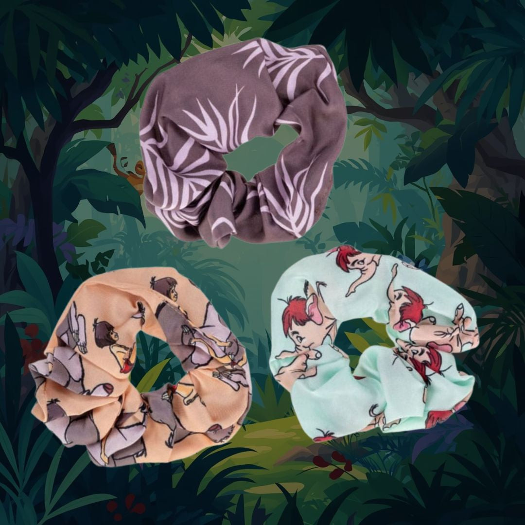 DISNEY IL LIBRO DELLA GIUNGLA - Set 3 Scrunchies per Capelli