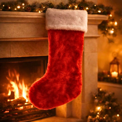 CALZA DELLA BEFANA - Calza Tradizionale in Peluche 40x25cm